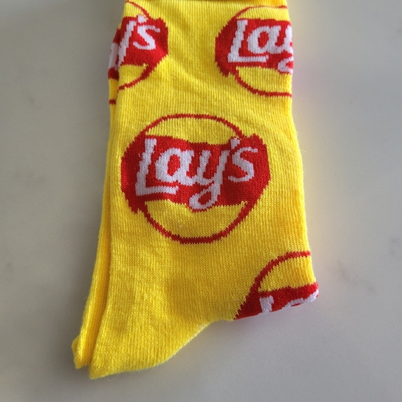Lay's Potatoe Chips Fun Fashion Novelty Crew Socks Men's Crazy Wild Snack Fun - Picture 11 of 16